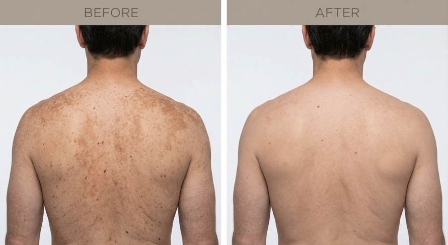 Back acne and pigmentation